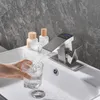 Kitchen Faucets LCD Bathroom Basin faucet Digital Display Sink Mixer Faucet Cold Tap Waterfall Deck Mounted 231127