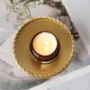 Candle Holders Golden Color Candlestick Retro Rust-proof Non-slip Wrought Iron Candlelight Stand Decorative Holder Supplies For Home