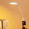 Lampes de table lampe à LED prise USB Dimmable pliable lumière économie d'énergie bureau chambre de chevet Protection des yeux étude livre de lecture