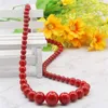 Chains Beautiful 6-14mm Red Pearl Shell Round Beads Jewelry Necklace DIY Set Natural Stone Making Design MY4277 Wholesale Price