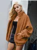 Women's Fur Faux Artificial Coat 2023 Autumn/Winter Korean Version Zipper Plush Warm Casual