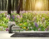 Duvar Kağıtları Papel De Parede Blooming Çiçekler Ağaç Ormanı 3D Doğal Duvar Kağıdı Oturma Odası Mutfak Yatak Odası Duvar Kağıtları Ev Dekoru Duvar Resmi