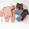 Pajamas Winter Children Fleece Sets Thicken Warm Flannel Sleepwear Girls Lounge Wear Coral Boy Homewear 310Y 231127
