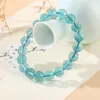 Strand Naturel Bleu Fluorite Bracelet Perles Rondes Haute Cristal Transparent Accessoires En Gros