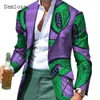 남자 정장 블레이저 플러스 크기 6xL 패션 옷깃 칼라 재킷 빈티지 3D 프린트 겉옷 가을 사업 의류 230427