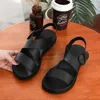 Sandaler 2023 Summer Flat Female Gladiator Open-Toed Soft Jelly Women's Sponge Cake Non-Slip Beach Shoes Sandalias Mujer