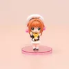 Anime manga 8st kort Captor Q Version Doll Figure Model Anime Figures PVC Model Toy Cartoon Figures Cake Models Ornaments Gifts Z0427