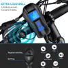 Bike Lights Bicycle Light USB Rechargeable Bike Odometer Front Light Flashlight with Computer LCD Speedometer Cycling Head Lantern Horn P230427