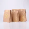 Bolsa de papel Kraft de embrulho de embrulho de presente 10pcs com adesivos de vedação bolsas de doces para embalagem de casamentos festas