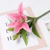 Decoratieve bloemen 5/10pc Artificial 3 Heads Real Touch Pu Lily Wedding Bridal Bouquet Home Party Decoration Fake Calla Bloem Decor