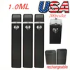 USA Stock 1,0 ml Pen de vape jetable POD E-cigarette Huile épaisse vide 1 ml Pods Rechargeable 280mAh Batterie Vaporisation de bobine en céramique Diamant View Black D7 200PCS / Lot