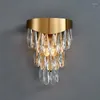 Applique murale lustres doré applique Led goutte d'eau Design moderne chambre chevet balcon salon créatif cristal suspension