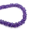 Lose Edelsteine, natürlicher Amethyst, Güteklasse A, hohe Qualität, 4, 6, 8, 10 mm, 38 cm Länge, runder Strang, Steinperlen, Schmuckherstellung, Armbänder, Halskette