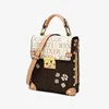 Shoulder Bags Ladies Leather Bag 2023 Fashion Diamond Flower Mobile Phone Casual Slung Small Square