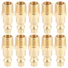 Storage Bags Brass 1/4 Inch NPT Male Air Hose Quick Connect Adapter Coupler Plug Kit Compressor Fittings 10Pcs (Male NPT)