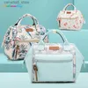 Borse per pannolini Moda Ins Borsa per mamma Borsa per passeggino per pannolini multifunzionale impermeabile di grande capacità Nuova borsa per mamma e bambino stampata Q231127