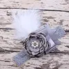 Accessoires de cheveux bébé bandeau arc fleur strass dentelle bande filles plume tissu fleurs bandeaux enfants
