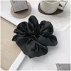 Saç Aksesuarları Büyük İpek Scrunchie Kafa Bandı Saç Bandı Kadın Baş Bantları Serre Tete Moda Stirnd Tiara Ponytail Tutucu 10 PCS DOLDUR DHALF