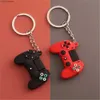 Nyckelringar Creative Game Handle Key Chain Creative Joystick Model Keyring Key Chain Pojkerars Gift Man Car Keychain J230427