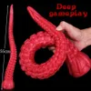 Brinquedo sexual massageador longo anal butt plug ânus vagina tentáculo animal vibrador brinquedos para mulheres homens massagem de próstata produtos adultos