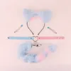 Anal Toys Butt Plug Tail Nipples Clamps Kitten Play Collar Choker Cat Ears Headbands Starter Cosplay Set for WomenLove Exotic Toys 230426