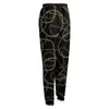 Women's Pants Chain Gold Jogger Woman Vintage Print Streetwear Sweatpants Spring Casual Graphic Trousers Big Size 2XL