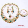 Beaded Necklaces Vintage Opal Jewelry Set Luxury Italy 18K Gold Plated Women ethiopian Sets Wedding Party Accessories Gift 231127