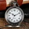 Pocket Watches Vintage Bronze/Gray Black Magic Crutches Kwarts Kijk mannen vrouwen Stijlvolle ketting Volledig ontwerpklok