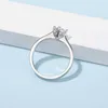 Ringos de banda IOGOU 50mm Real Moissanite Diamonds Ring com GRA 925 SolitiaRe Solitiare Rings for Women Wedding Acessórios Jóias AA230426
