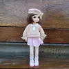 Dolls Cute Girl BJD 30cm BallJointed Clothes Dress Up Handmade Remodeling Curly Hairs Bonecas Fashion Royalty Toy Gift 230427