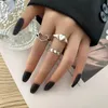 luxe ring nagel ring designer ring cadeaus voor mannen heren ring hart ring nieuwe liefde niche ontwerp gezamenlijke ring driedelige set mannen vrouwen unisex zilveren gouden ring groothandel cadeau