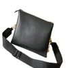 Modeontwerper tassen dames ketting echt zwart lederen grote capaciteit schoudertas hoogwaardige crossbody tas#57790190s