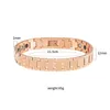 Link Bracelets Wollet Jewelry Women Men Magnetic Bracelet Magnet And Germanium Infrared Negative Ion Rose Gold Color Tungsten Gift