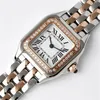 Toppklassiker AAA Luxury Fashion Couples Watches för honom och hennes Set Quartz Watch Diamond 316 Rostfritt stål Sapphire Crystal Square Wristwatch Sapphire Waterproof