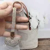 Anéis -chave Fantasia Fantasia Novo Strass Strass Strass de alta qualidade Strap Crystal Heart Ball Car Kichain Pinging Pinging Key Ring For Women J230427