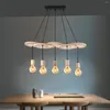 Lampes suspendues bois lumière réglable Vintage Design lustre E27 douilles rétro suspendu pour salon salle à manger cuisine