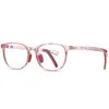 Óculos de sol 5-13 crianças envelhecidas com óculos de bloqueio de luz azul crianças moda moda flexível quadro de quadro liso Computer Gaming Eyewear Girls meninos WD5111