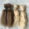 Dolltillbehör 100% Pure Mohair är lämplig för Reborn Doll Wig Golden Dark Light Light Golden DIY BJD Doll Reborn Doll Wig Accessories 230427