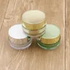 Glänzende Acryl -Plastikflasche Creme Jar 5g 10g 15g 30g für kosmetische Verpackungsbehälter Gold weiße PXMeq