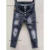 Herrdesigners jeans nödställda rippade cyklisten smal rak denim för män tryck kvinnor armé mode mans mager byxor lila jeans 211