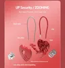 Serrure concentrique en forme de cœur, serrure à mot de passe à 3 chiffres, cadenas à mot de passe pour bagages, double humeur, cadenas d'amour, voyage, cadeau de la Saint-Valentin