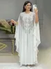 Etniska kläder Abayas för kvinnor Dubai Luxury Chiffon Boubou Muslim Fashion Dress Caftan Marocain Wedding Party Eccesions Djellaba Femme 230426
