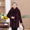 Dames bont dameskwaliteit nertsen fleece herfst winter wollen jas elegante moeder wild warme jas casual 4xl bovenkleding faux jassen