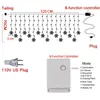 Рождественские 96 светодиодные занавески для окон, снежинки, гирлянды, водонепроницаемый декор