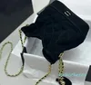 Kvinnors kedja chaanel dragskon designer väska sammet diamant rutnät hink väska klassisk dragkonstruktion mini handväska lyx crossbody plånbok lycklig väska