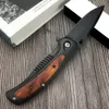 Newest SO DA315 Assisted Flipper Pocket Knife 7Cr13Mov Black Titanium Blade 420 Steel With Shadow Wood Inlay Tactical Military Knife Outdoor Camping Tools BM3300