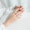 Bandringe Retro Minimalist Silber Farbe Offene Ringe Für Frauen Persönlichkeit Feder Schmetterling Verstellbarer Fingerring Mädchen Schmuck Geschenk AA230426