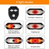 Bike Lights Bike Light Turn Signals Remote Control Bicycle Direction Indicator MTB LED Rear USB Rechargeable Cycling Taillight with Horn P230427