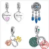 925 perles de charme accessoires fit pandora charmes bijoux femmes perles haute qualité bijoux cadeau en gros quatre trèfle serrure coeur pendentif