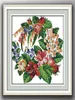 Grinalda de flores artesanal ponto cruz ferramentas artesanais bordado conjuntos de costura contados impressão em tela dmc 14ct 11ct304i244f2310028